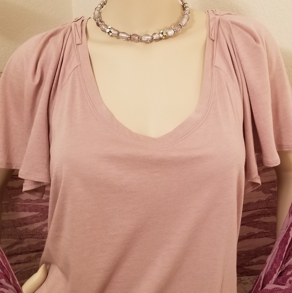 Elle Top, Mauve Dusty Rose w/Matching Wrap - Picture 4 of 4